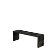 Plus Havebænke > RUSTIK TRALLEBÆNK SORT 138 CM