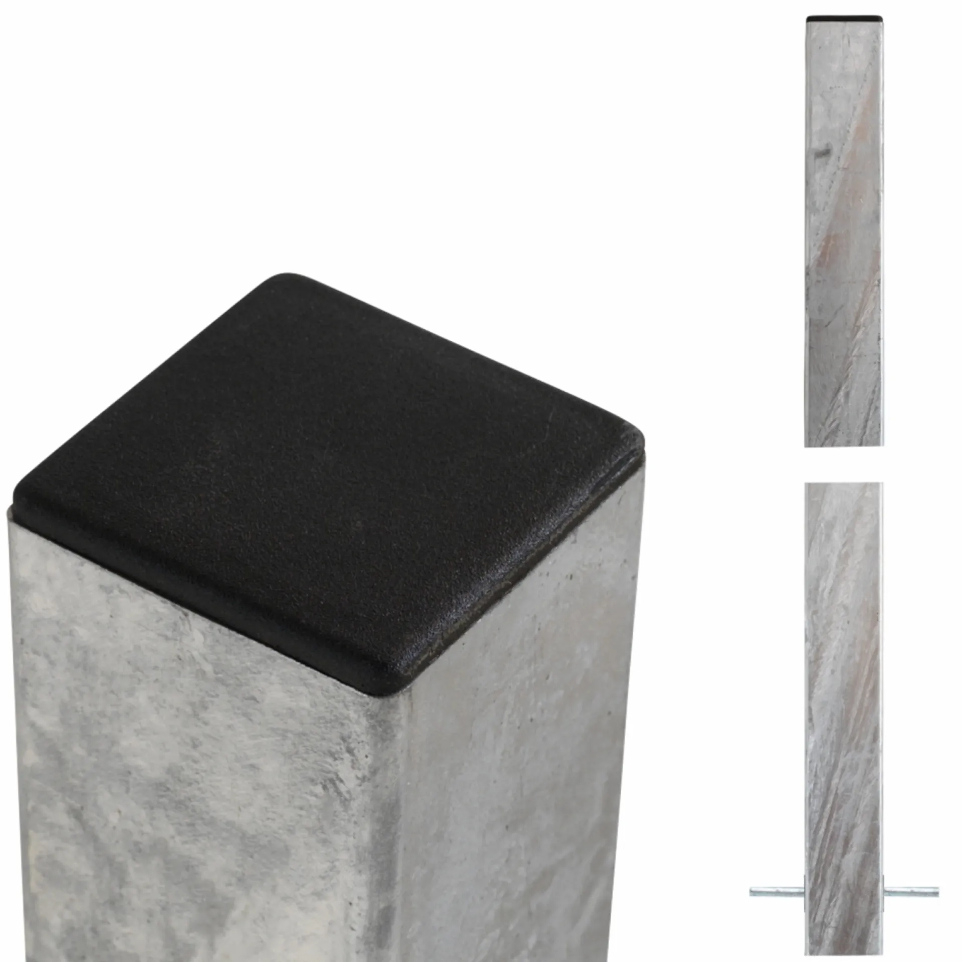 Plus Stolper & Pæle > STÅLSTOLPE VARMGALVANISERET STÅL 8 X 8 X 186 CM