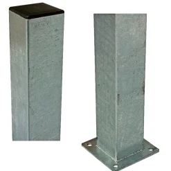Plus Stolper & Pæle > STÅLSTOLPE VARMGALVANISERET STÅL 8 X 8 X 132 CM