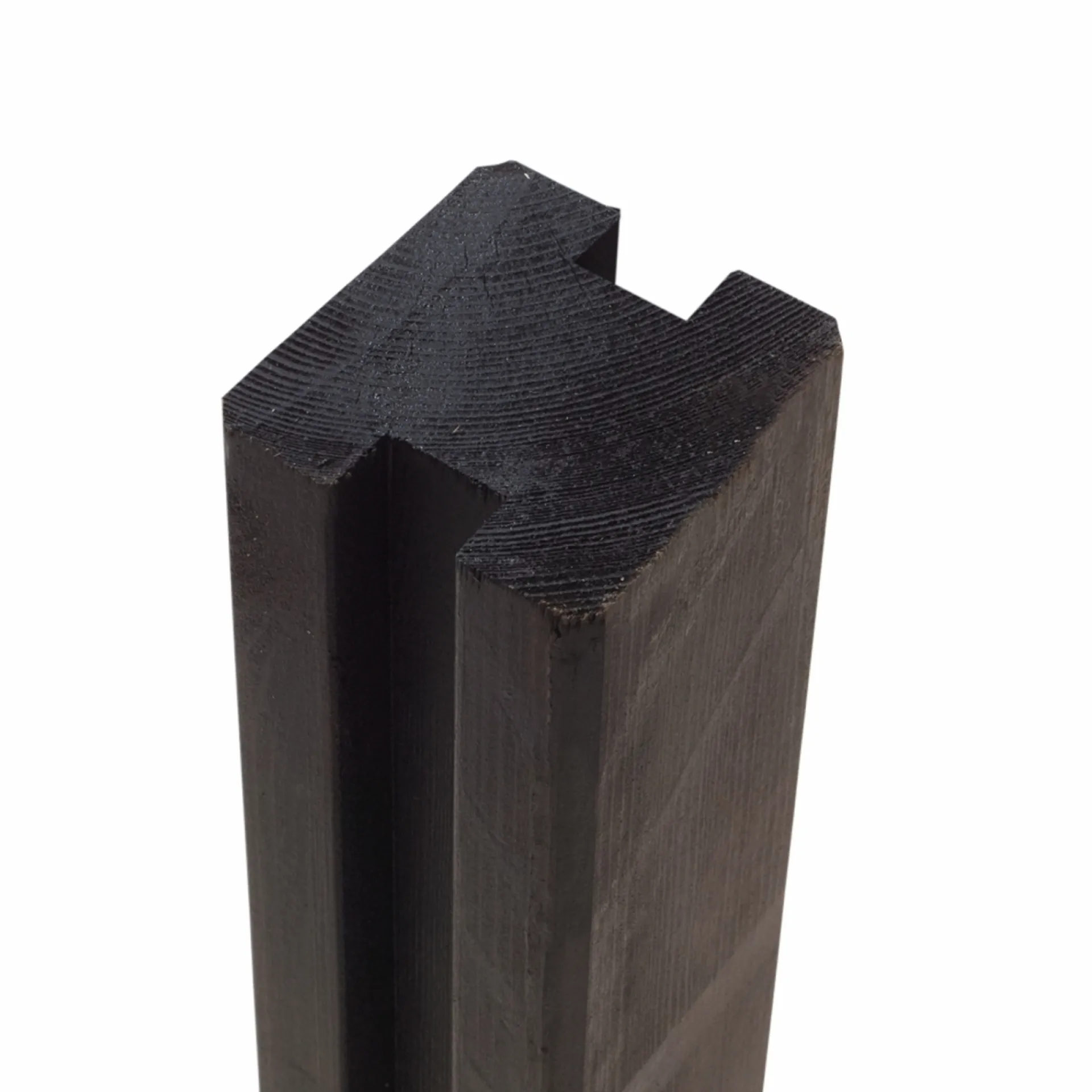 Plus Træhegn > STOLPE TRYKIMPRÆGNERET NTR KL. A OG GRUNDMALET SORT 9 X 9 CM