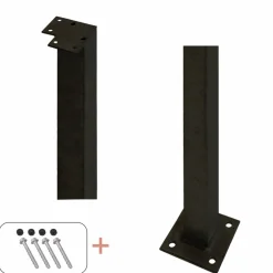 Plus Stolper & Pæle > STOLPE VARMGALVANISERET OG PULVERLAKERET SORT 4.50 X 4.50 X 103.30 CM