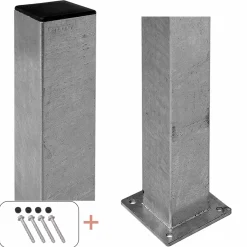 Plus Stolper & Pæle > STOLPE VARMGALVANISERET STÅL 8 X 8 X 186 CM