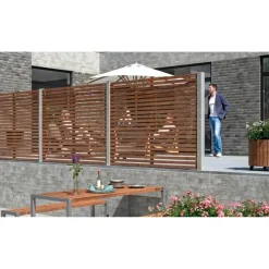Plus Træhegn > TOKYO HEGN THERMOWOOD® GYLDENBRUN 180 X 140 CM