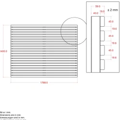 Plus Træhegn > TOKYO HEGN THERMOWOOD® GYLDENBRUN 180 X 140 CM