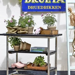 Plus Tilbehør Havemøbler > URBAN SERVERINGSVOGN SORT NÅLETRÆ / STÅL