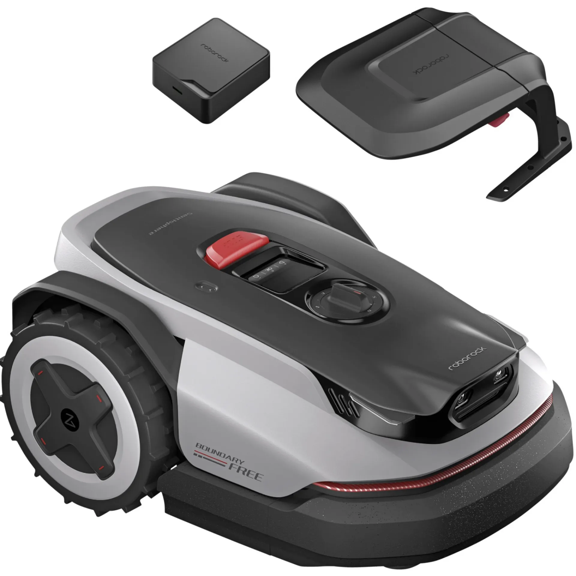 Roborock Robotplæneklippere > ROCKNEO Q110 ROBOTPLÆNEKLIPPER INKL. GARAGE OG 4G MODUL 1000 M2