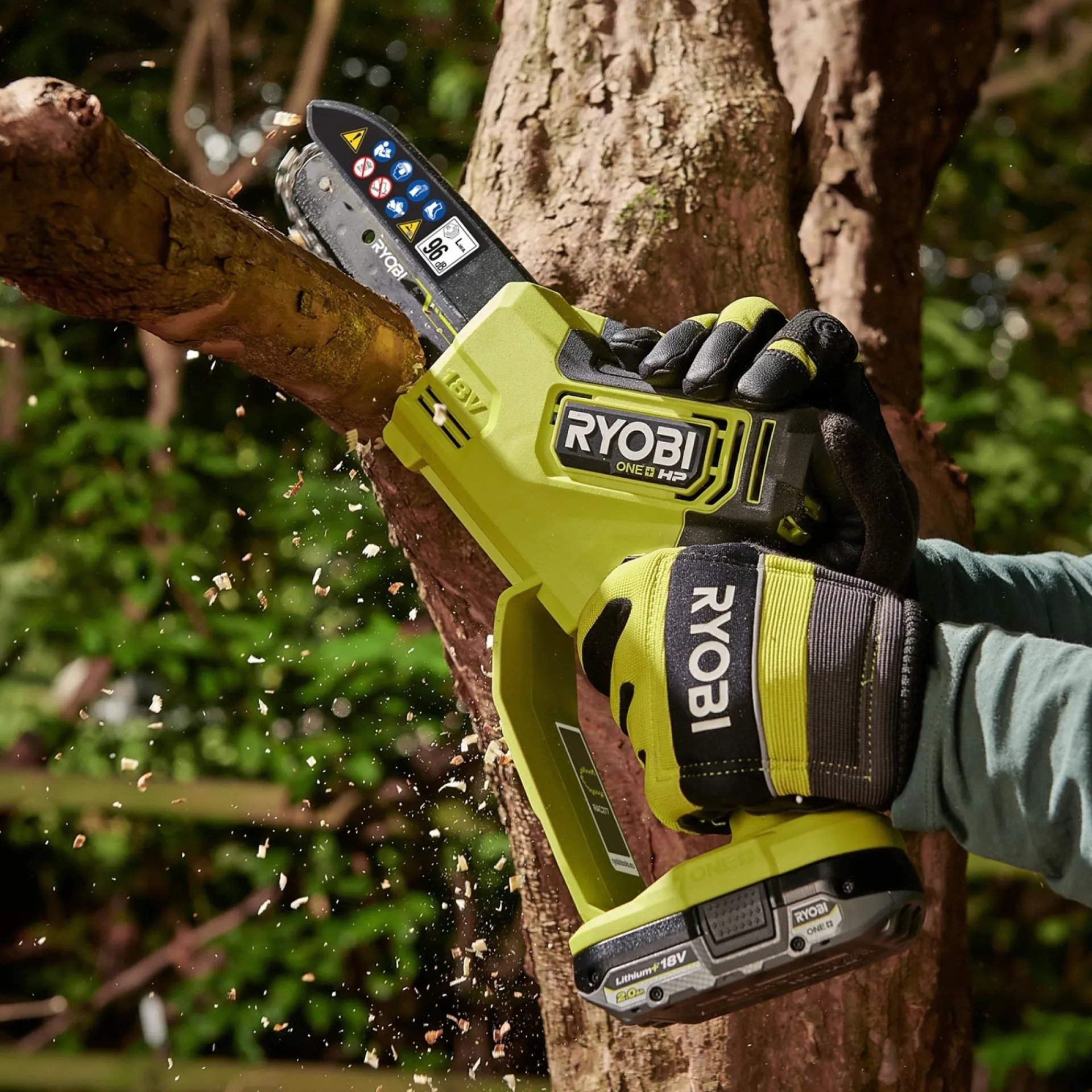 Ryobi Motorsave > GRENSAV AKKU 15 CM UDEN BATTERI OG LADER