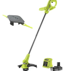 Ryobi Græstrimmere > RY18LT23A-120 + RAC155 GRÆSTRIMMER 23 18V MED BATTERI OG LADER
