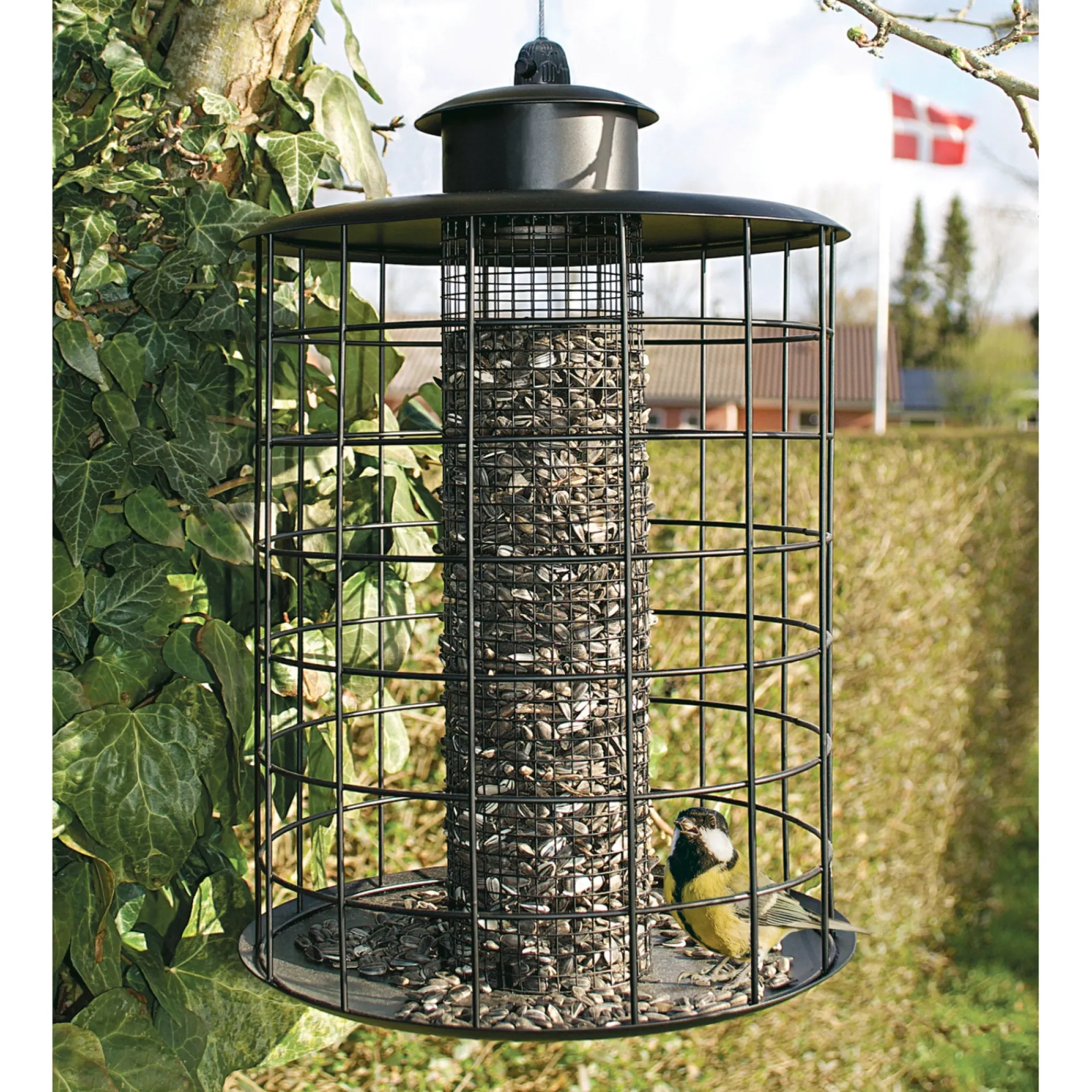 Ryom Fuglefoder > SOLSIKKEKERNER FODERAUTOMAT H33 CM