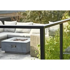 Skagen Systemhegn > SYSTEMHEGN HÅNDLISTER SORT ALUMINIUM 7 X 5 X 190 CM