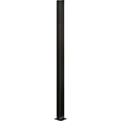 Skagen Systemhegn > SYSTEMHEGN STOLPE SORT ALUMINIUM 5 X 125 X 5 CM