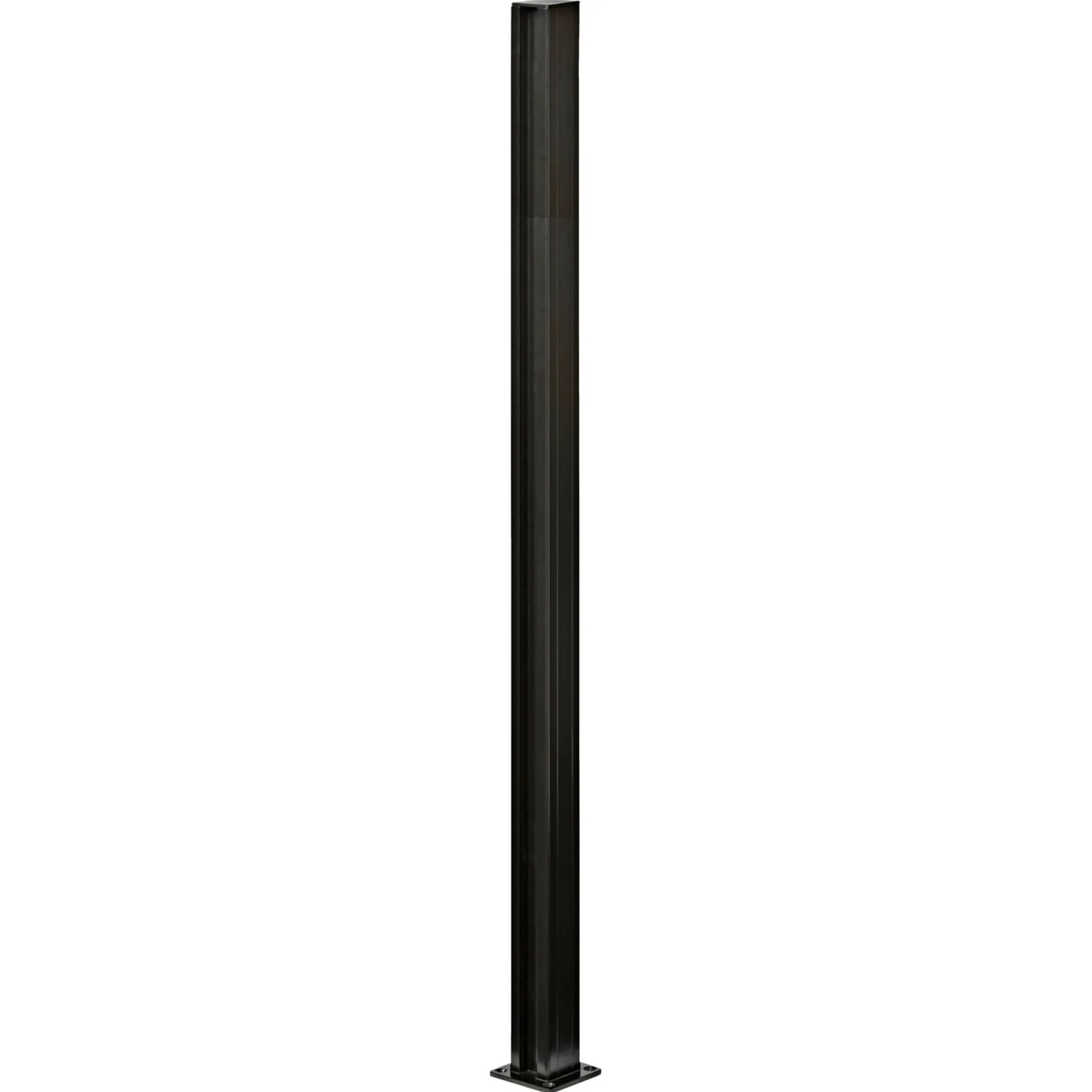 Skagen Systemhegn > SYSTEMHEGN STOLPE SORT ALUMINIUM 5 X 125 X 5 CM