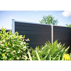 Wimex Komposithegn > LIVØ PRIME V-PROFIL HEGNSFAG MAT SORT 189.50 X 180 CM