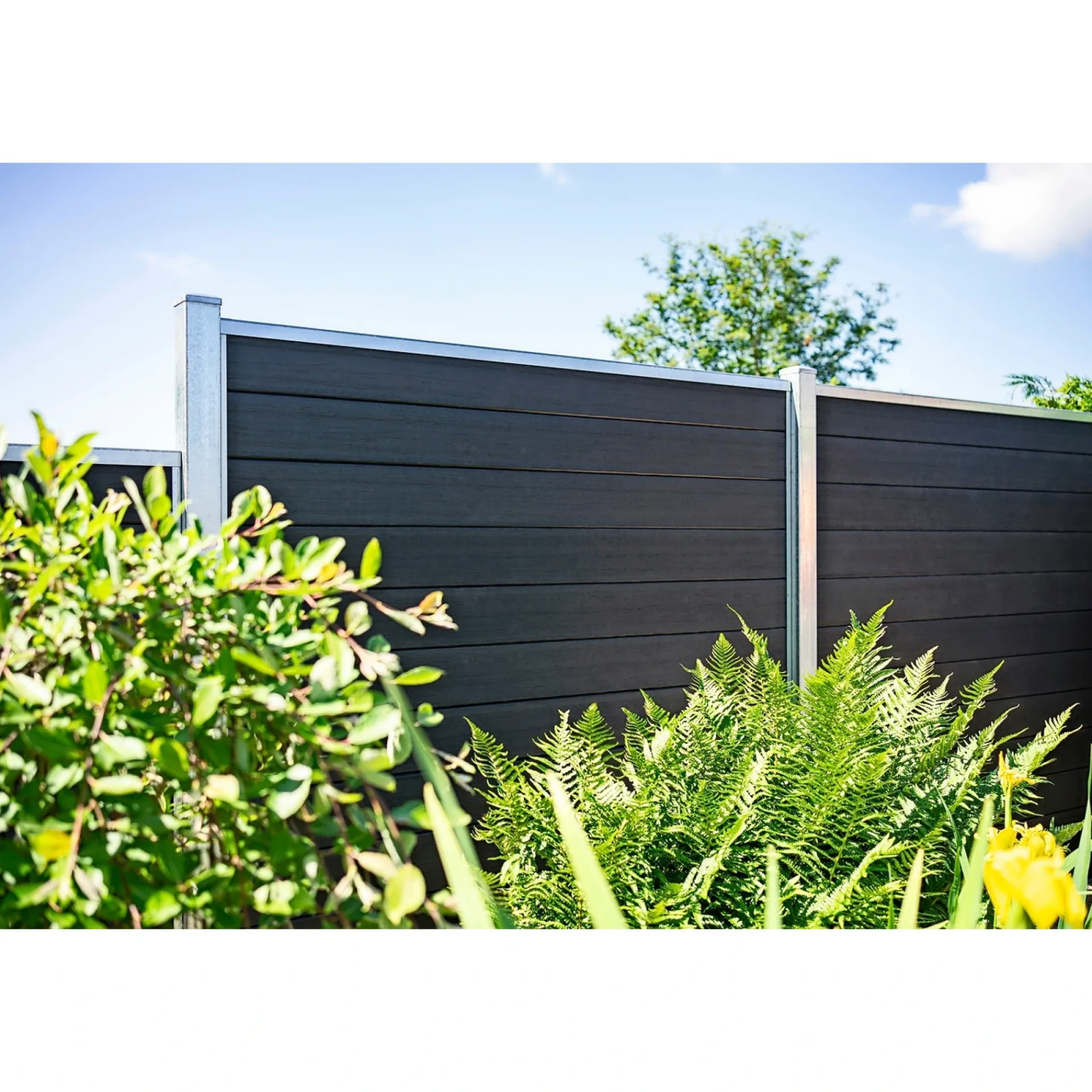 Wimex Komposithegn > LIVØ PRIME V-PROFIL HEGNSFAG MAT SORT 189.50 X 180 CM