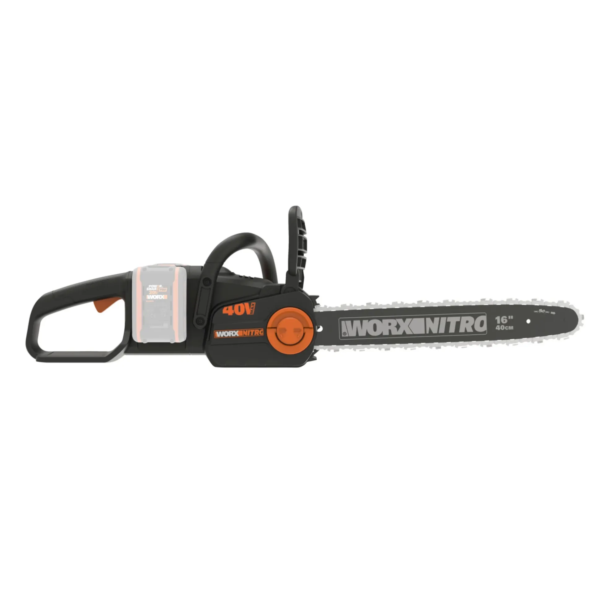 Worx Motorsave > WG385E.9 KÆDESAV AKKU 40 UDEN BATTERI OG LADER
